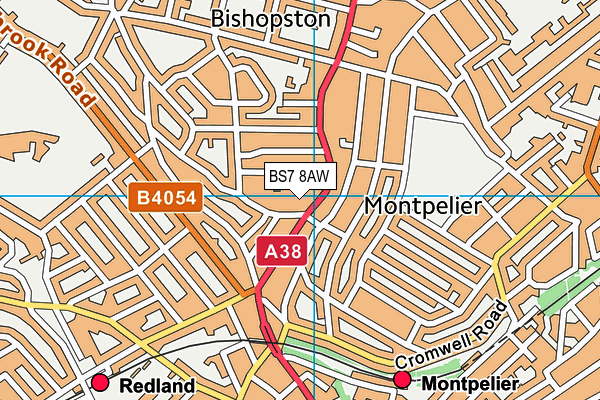 BS7 8AW map - OS VectorMap District (Ordnance Survey)