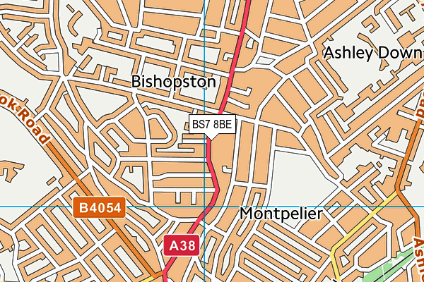 BS7 8BE map - OS VectorMap District (Ordnance Survey)