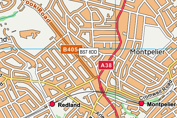 BS7 8DD map - OS VectorMap District (Ordnance Survey)