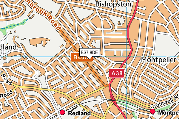 BS7 8DE map - OS VectorMap District (Ordnance Survey)