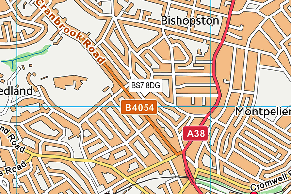 BS7 8DG map - OS VectorMap District (Ordnance Survey)