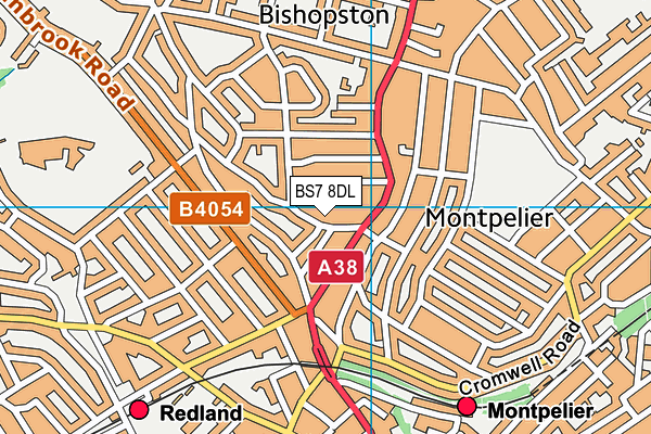 BS7 8DL map - OS VectorMap District (Ordnance Survey)