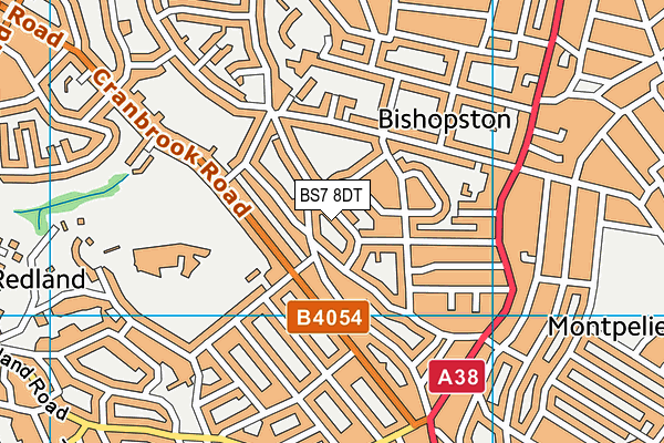 BS7 8DT map - OS VectorMap District (Ordnance Survey)