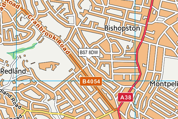 BS7 8DW map - OS VectorMap District (Ordnance Survey)