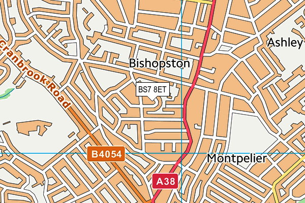 BS7 8ET map - OS VectorMap District (Ordnance Survey)