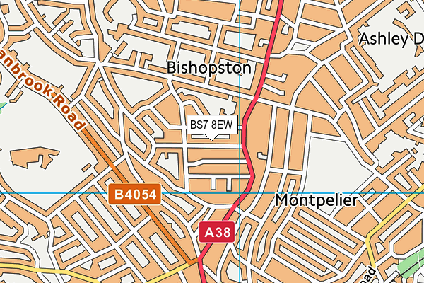 BS7 8EW map - OS VectorMap District (Ordnance Survey)