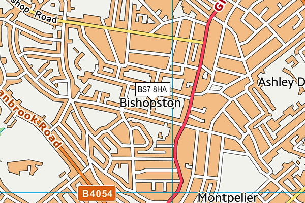 BS7 8HA map - OS VectorMap District (Ordnance Survey)