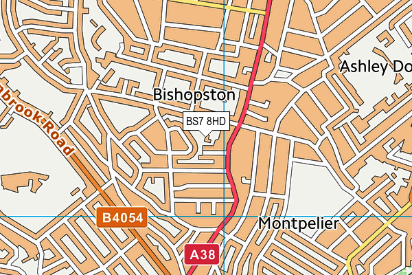 BS7 8HD map - OS VectorMap District (Ordnance Survey)