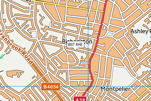 BS7 8HE map - OS VectorMap District (Ordnance Survey)