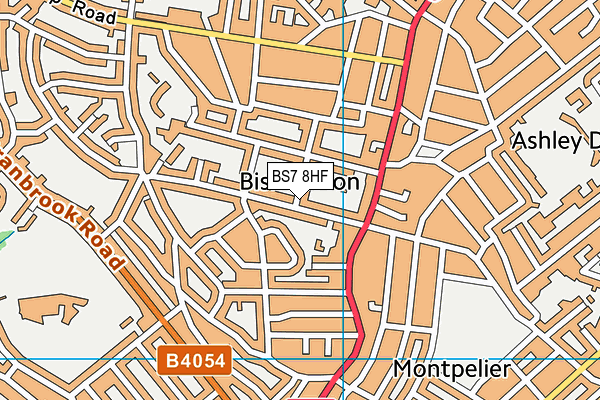 BS7 8HF map - OS VectorMap District (Ordnance Survey)