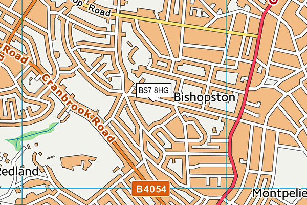 BS7 8HG map - OS VectorMap District (Ordnance Survey)