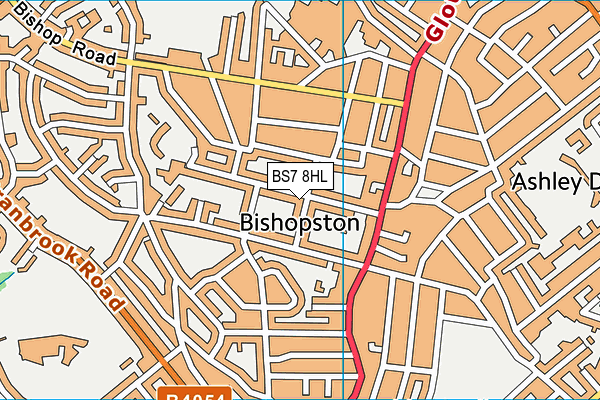 BS7 8HL map - OS VectorMap District (Ordnance Survey)