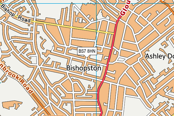 BS7 8HN map - OS VectorMap District (Ordnance Survey)