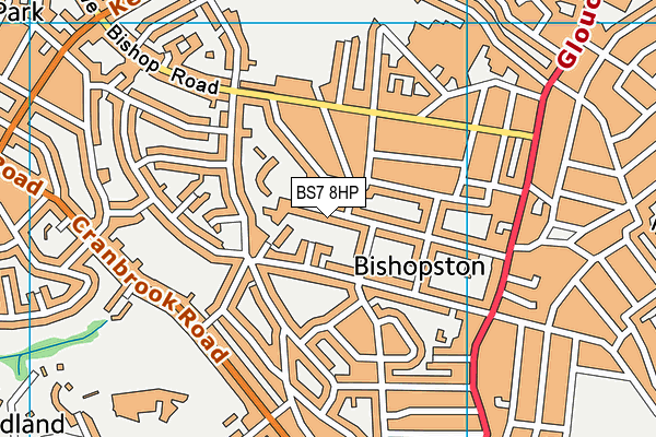 BS7 8HP map - OS VectorMap District (Ordnance Survey)