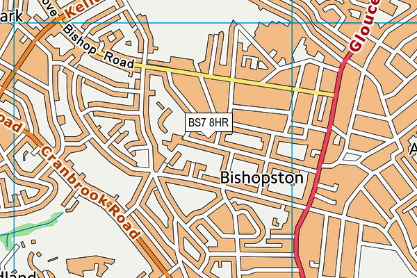 BS7 8HR map - OS VectorMap District (Ordnance Survey)