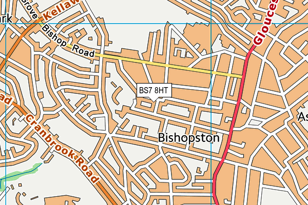 BS7 8HT map - OS VectorMap District (Ordnance Survey)