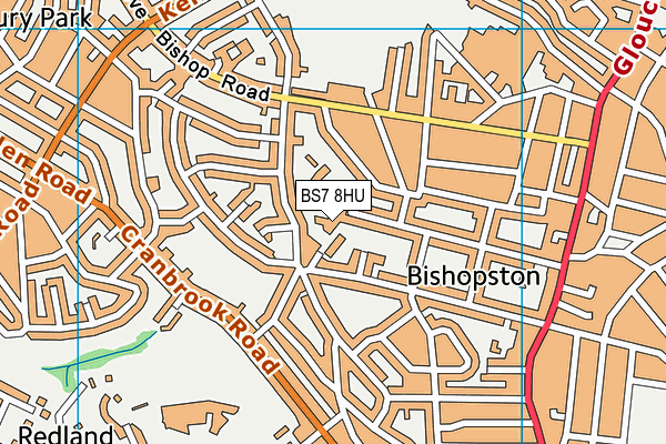 BS7 8HU map - OS VectorMap District (Ordnance Survey)
