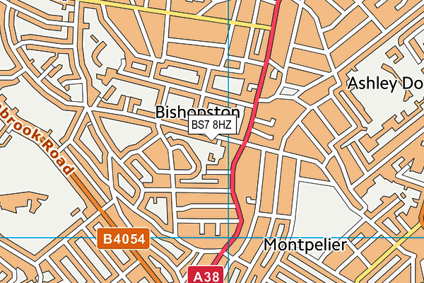 BS7 8HZ map - OS VectorMap District (Ordnance Survey)