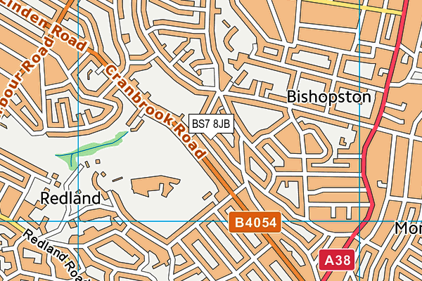 BS7 8JB map - OS VectorMap District (Ordnance Survey)
