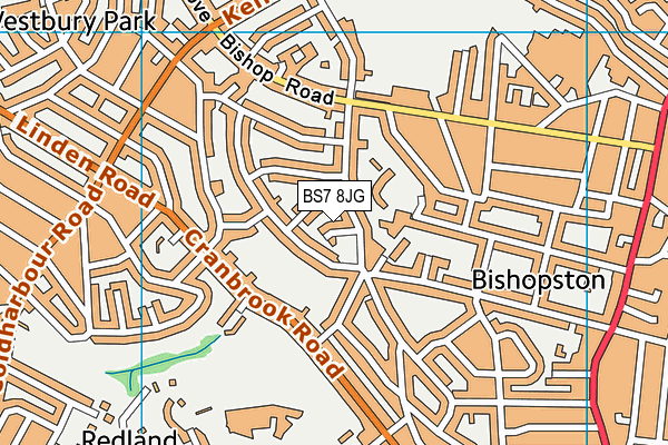 BS7 8JG map - OS VectorMap District (Ordnance Survey)