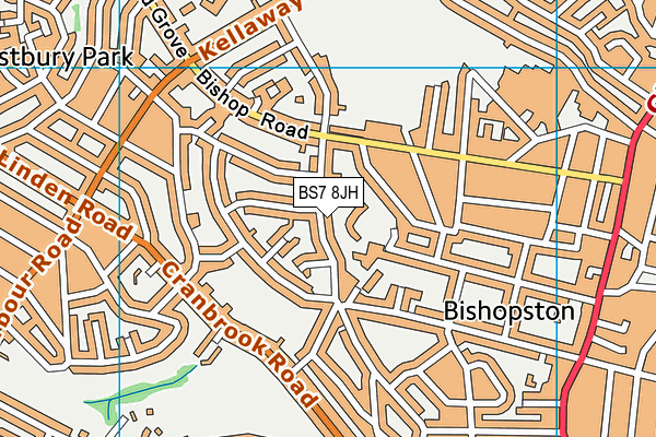 BS7 8JH map - OS VectorMap District (Ordnance Survey)