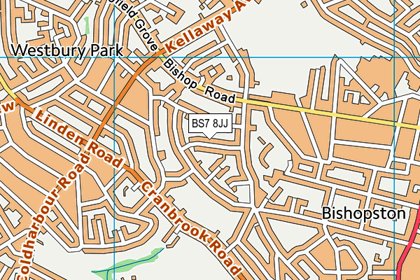 BS7 8JJ map - OS VectorMap District (Ordnance Survey)