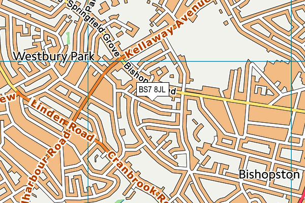 BS7 8JL map - OS VectorMap District (Ordnance Survey)