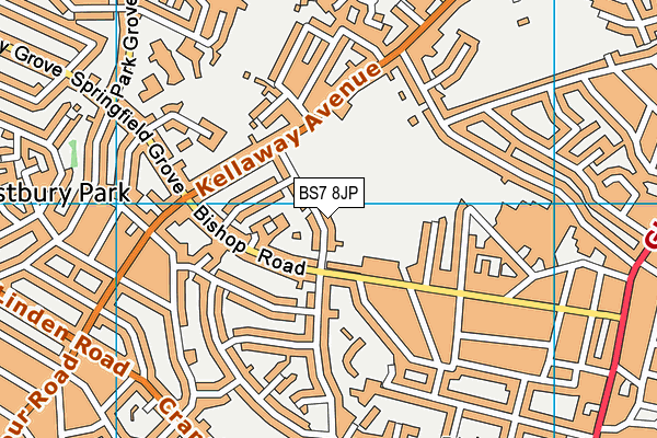 BS7 8JP map - OS VectorMap District (Ordnance Survey)