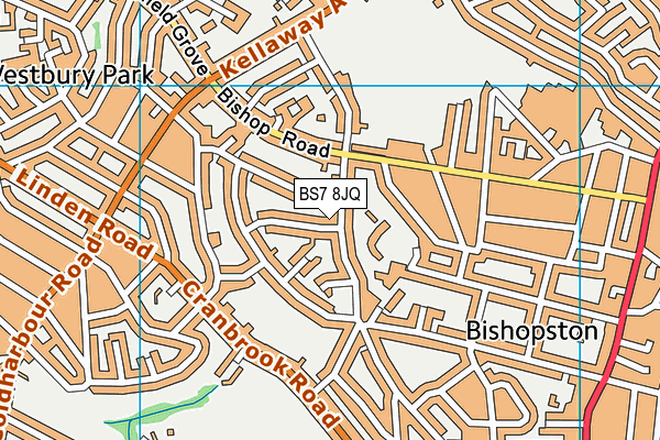 BS7 8JQ map - OS VectorMap District (Ordnance Survey)