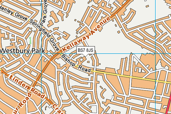 BS7 8JS map - OS VectorMap District (Ordnance Survey)