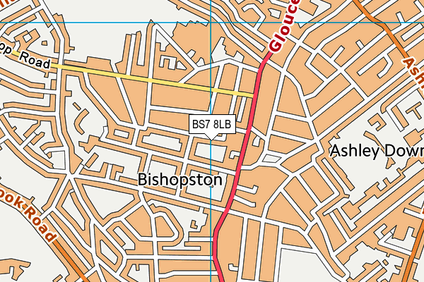 BS7 8LB map - OS VectorMap District (Ordnance Survey)