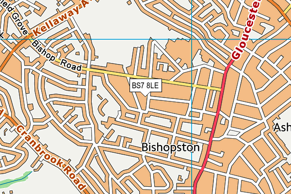 BS7 8LE map - OS VectorMap District (Ordnance Survey)