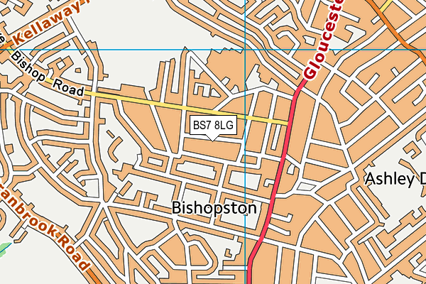 BS7 8LG map - OS VectorMap District (Ordnance Survey)