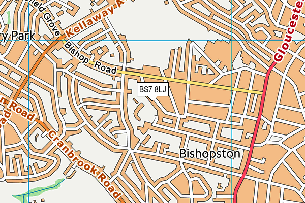 BS7 8LJ map - OS VectorMap District (Ordnance Survey)