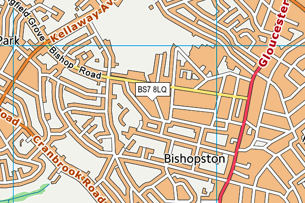 BS7 8LQ map - OS VectorMap District (Ordnance Survey)