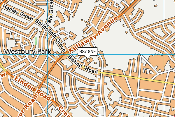 BS7 8NF map - OS VectorMap District (Ordnance Survey)