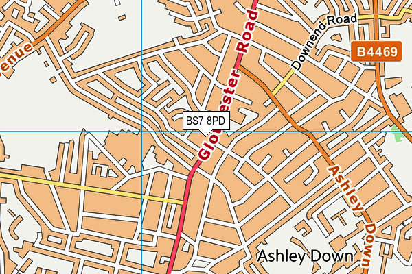 Gloucester Road Fitness  map (BS7 8PD) - OS VectorMap District (Ordnance Survey)