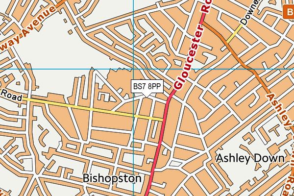 BS7 8PP map - OS VectorMap District (Ordnance Survey)