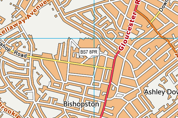 BS7 8PR map - OS VectorMap District (Ordnance Survey)
