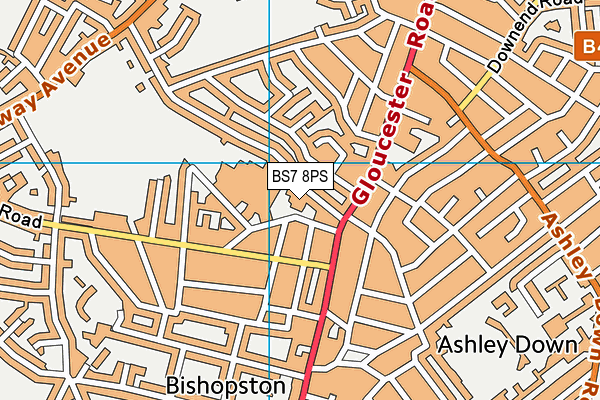 Hmp Bristol map (BS7 8PS) - OS VectorMap District (Ordnance Survey)