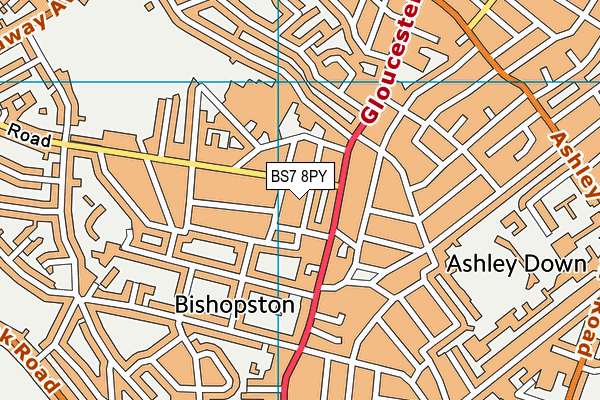 BS7 8PY map - OS VectorMap District (Ordnance Survey)