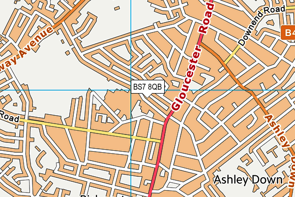 BS7 8QB map - OS VectorMap District (Ordnance Survey)