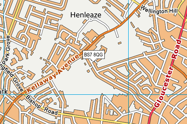 BS7 8QG map - OS VectorMap District (Ordnance Survey)