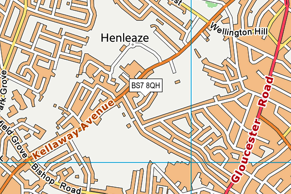 BS7 8QH map - OS VectorMap District (Ordnance Survey)