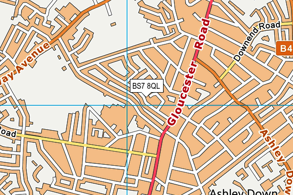 BS7 8QL map - OS VectorMap District (Ordnance Survey)