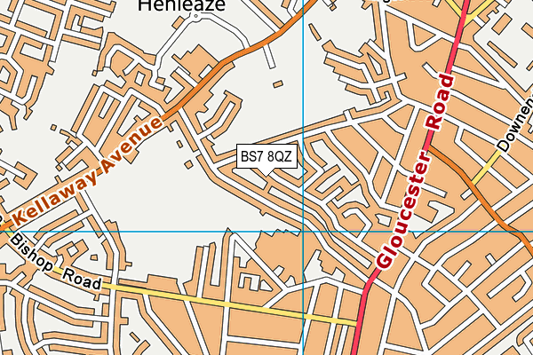 BS7 8QZ map - OS VectorMap District (Ordnance Survey)