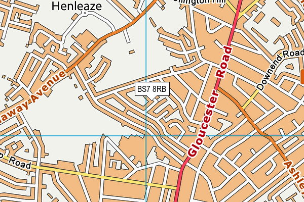 BS7 8RB map - OS VectorMap District (Ordnance Survey)