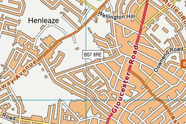 BS7 8RE map - OS VectorMap District (Ordnance Survey)