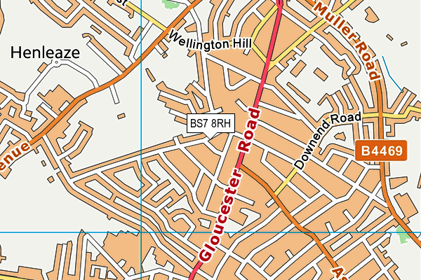 BS7 8RH map - OS VectorMap District (Ordnance Survey)