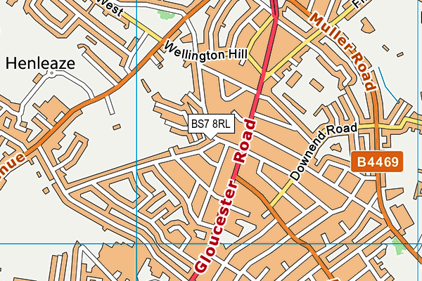 BS7 8RL map - OS VectorMap District (Ordnance Survey)